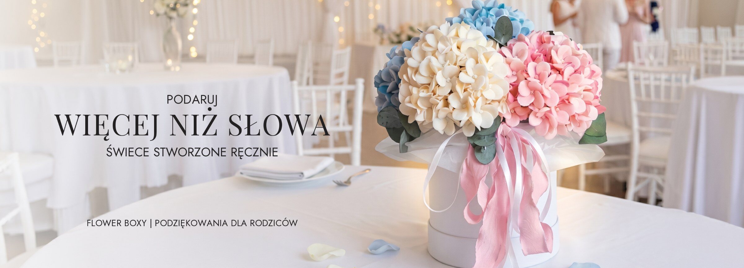 Flower boxy i podziękowania dla rodziców