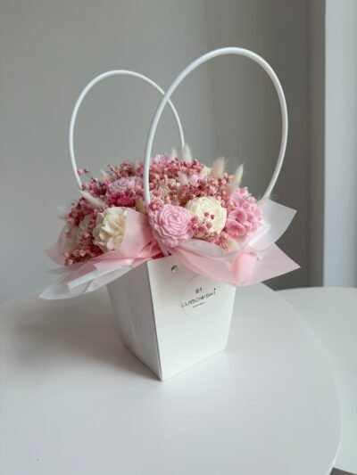 Candle Flower Basket - Różowy - obrazek 5