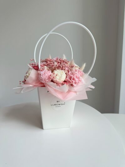Candle Flower Basket - Różowy