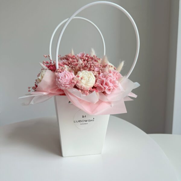 Candle Flower Basket - Różowy