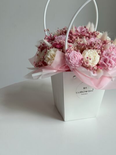 Candle Flower Basket - Różowy - obrazek 4