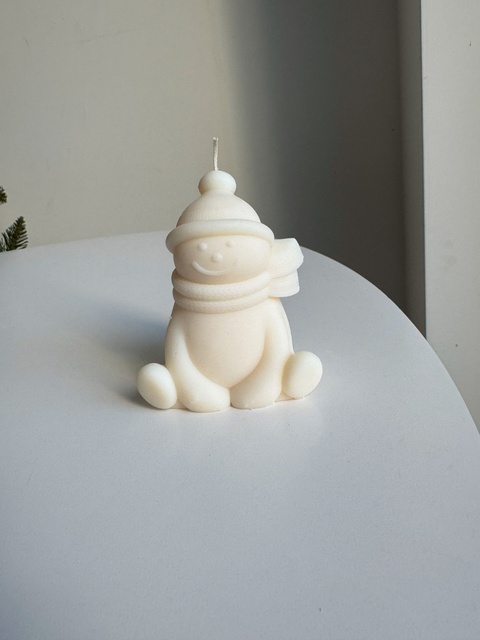 Świeca wolnostojąca w kształcie Bałwanka - Prezent pod Choinkę - obrazek 2