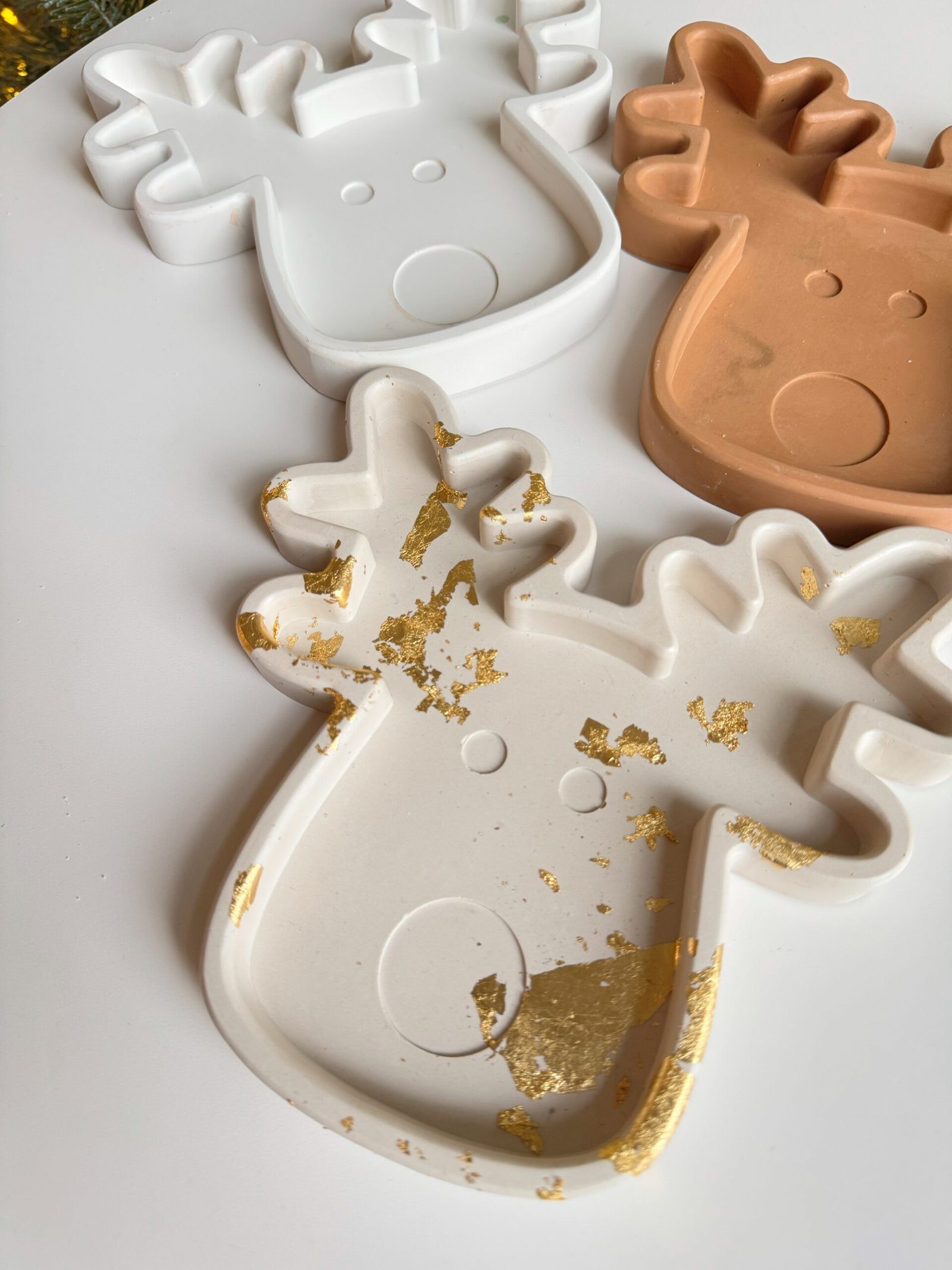 Świąteczna Podstawki z gipsu na prezent - Grudzień