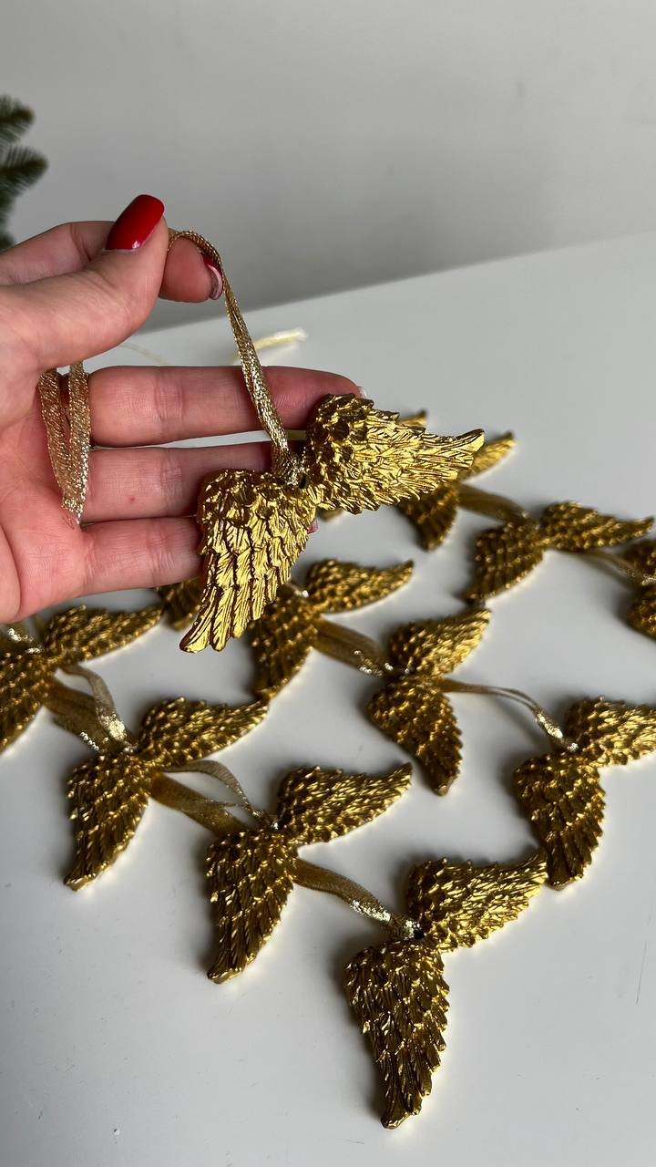 Świąteczne Skrzydła na Choinkę - Ręcznie Robione Dekoracje - obrazek 5