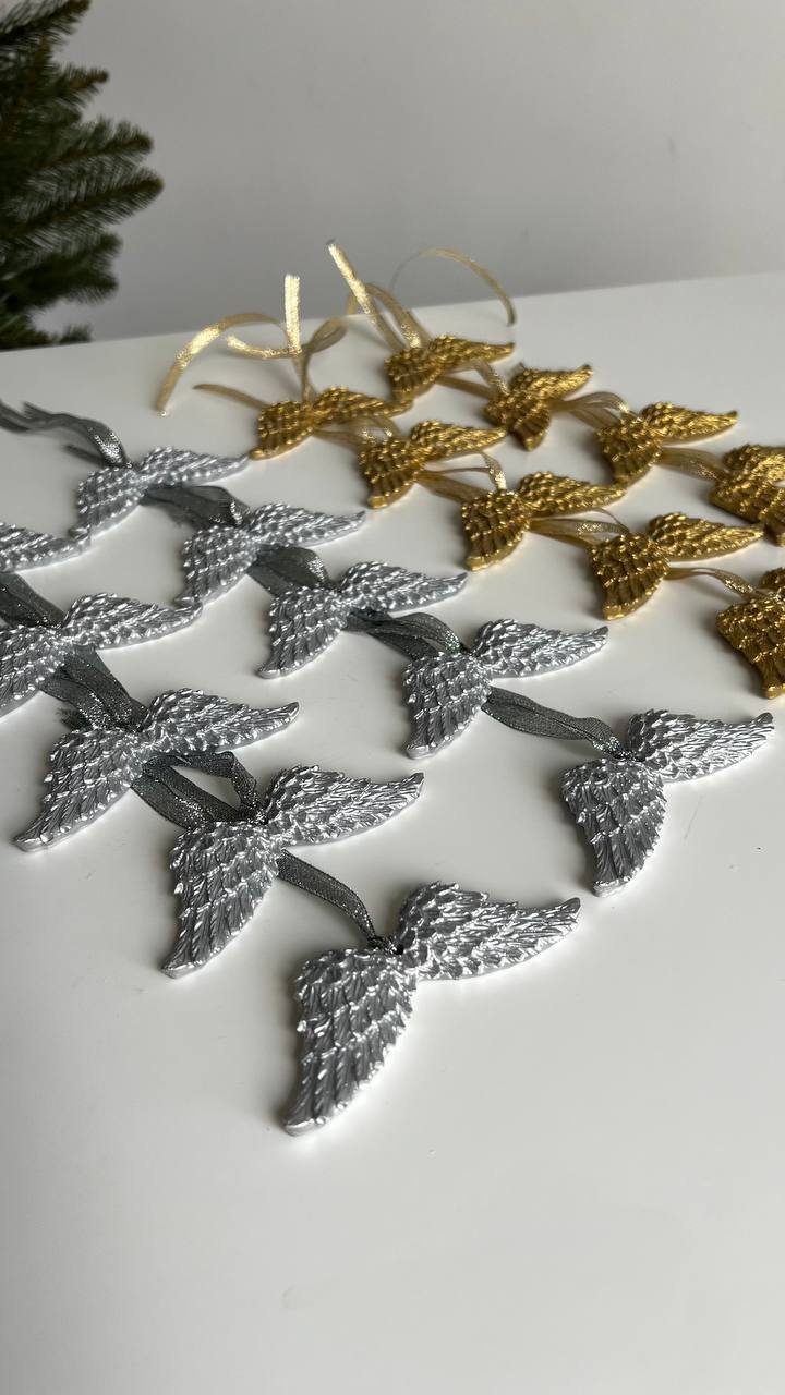 Świąteczne Skrzydła na Choinkę - Ręcznie Robione Dekoracje - obrazek 6