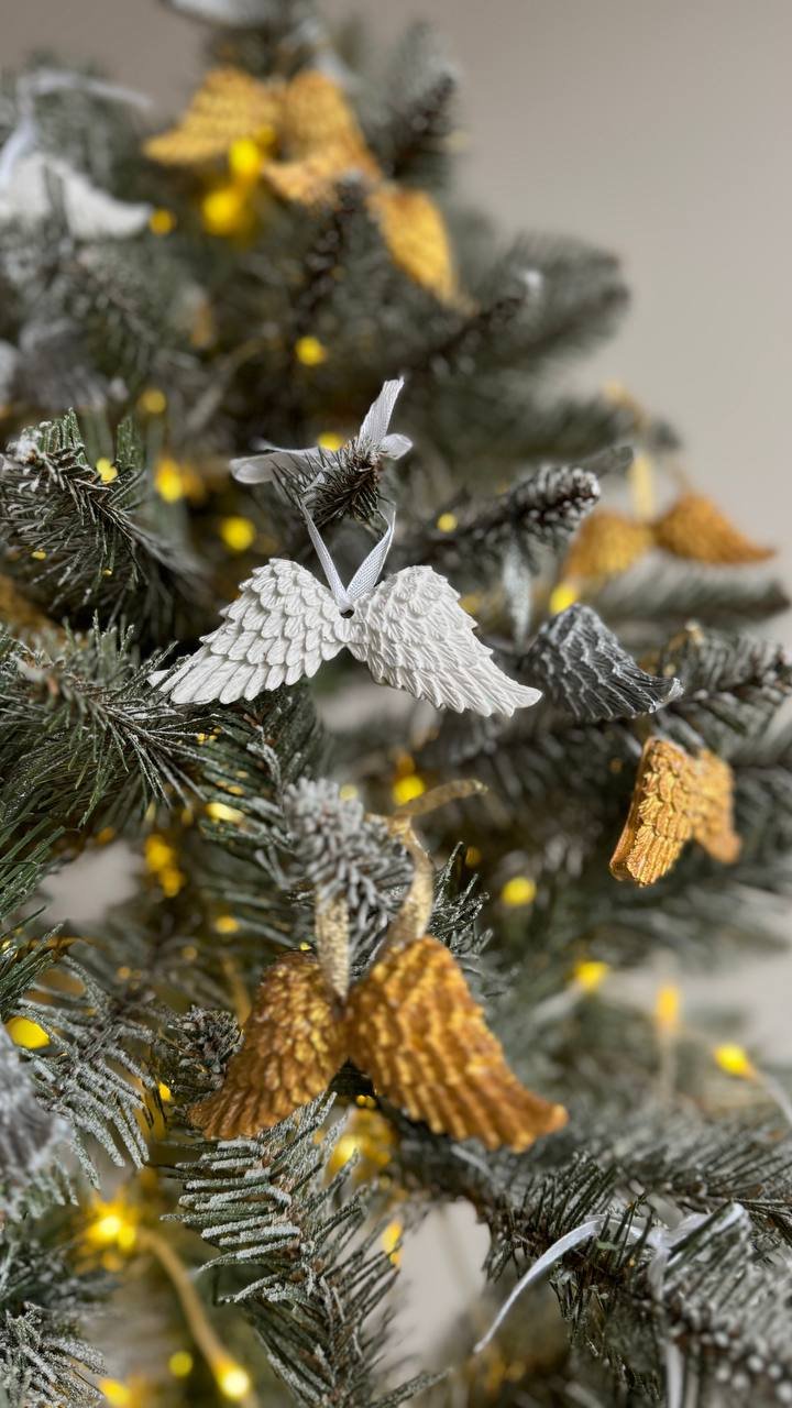 Świąteczne Skrzydła na Choinkę - Ręcznie Robione Dekoracje - obrazek 4