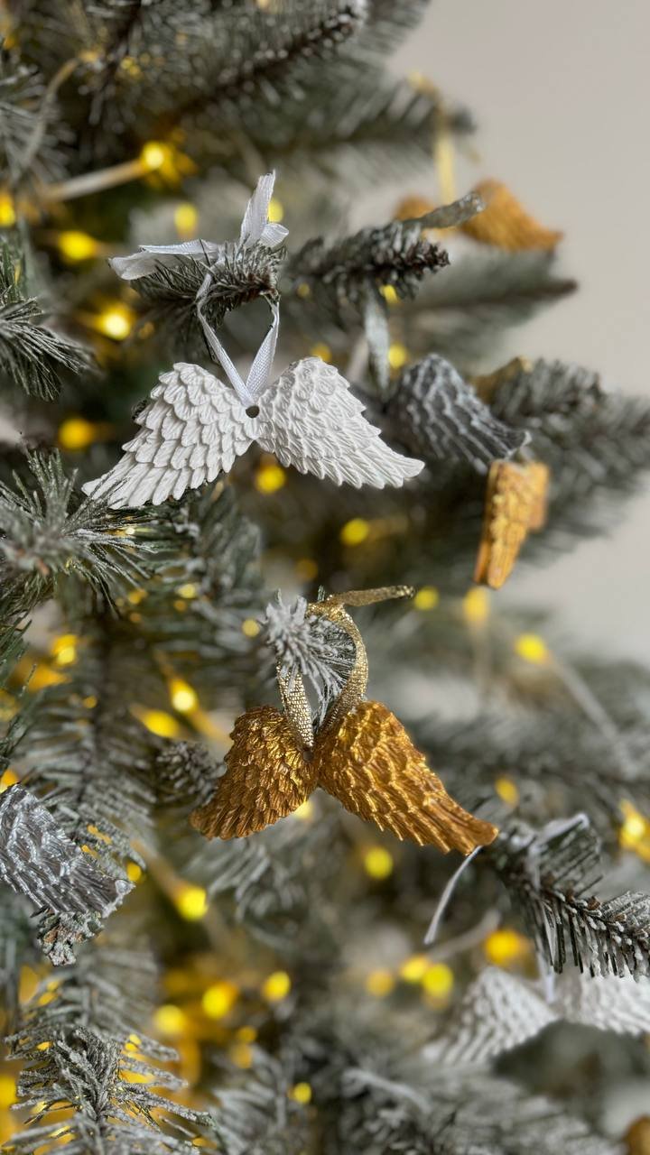 Świąteczne Skrzydła na Choinkę - Ręcznie Robione Dekoracje - obrazek 2