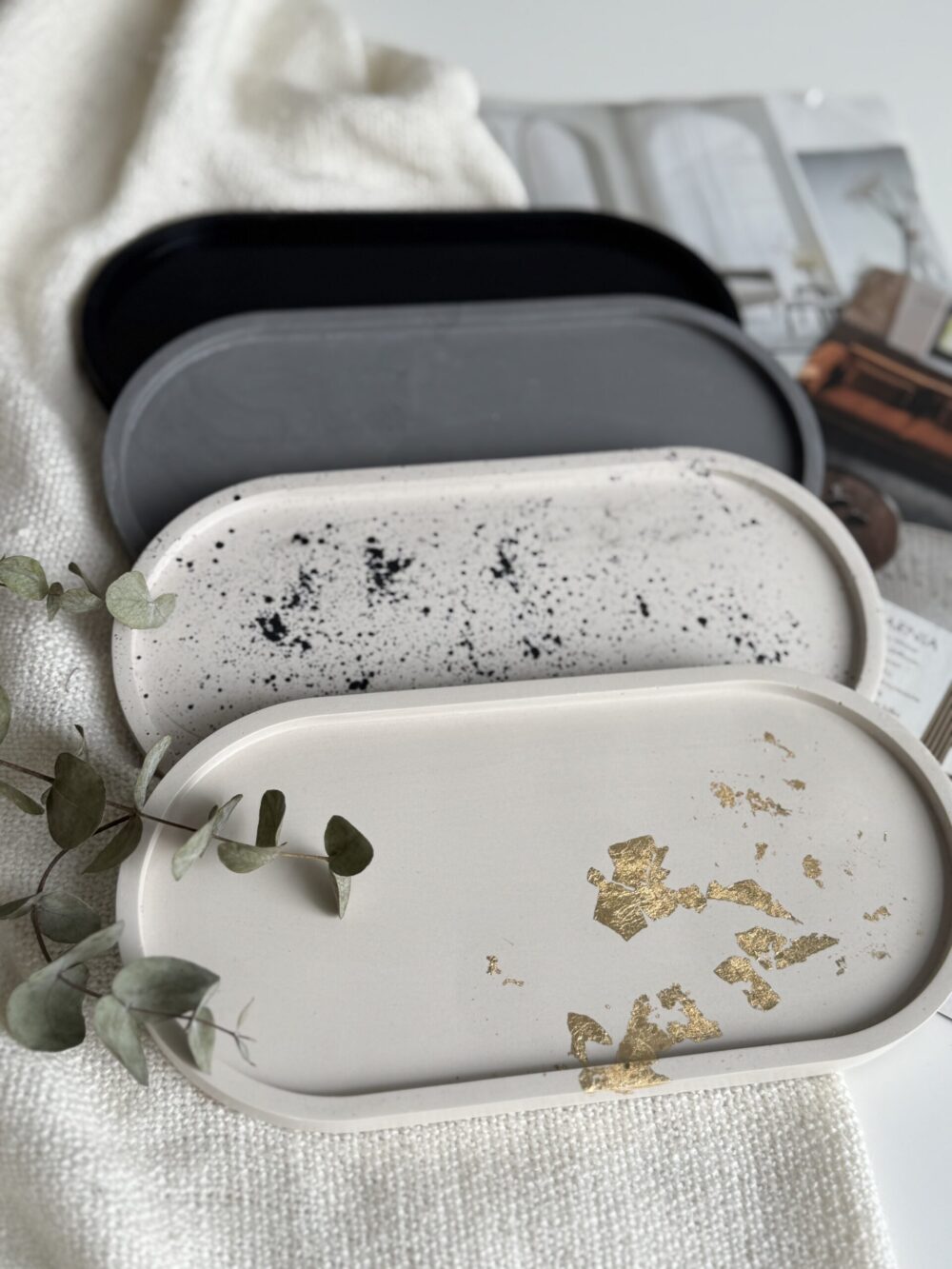 Stylowe podstawki handmade na prezent - Owalna M