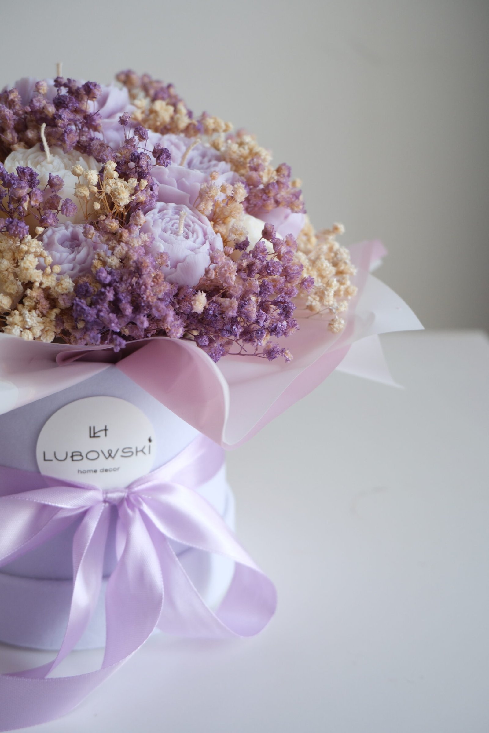 Flower Box z naturalnych świec - Lawendowy - obrazek 6