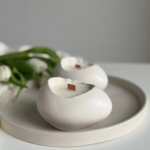 Ekologiczna świeca sojowa wielkanocna - W kształcie jajka