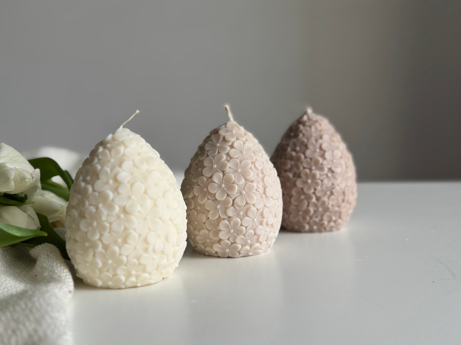 Wielkanocne świece sojowe – Jajka w Kwiaty / Małe kwiaty - obrazek 2