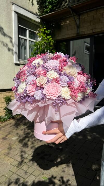 Duży Flower Box ze Świec XL – ręcznie robiona kompozycja - obrazek 7