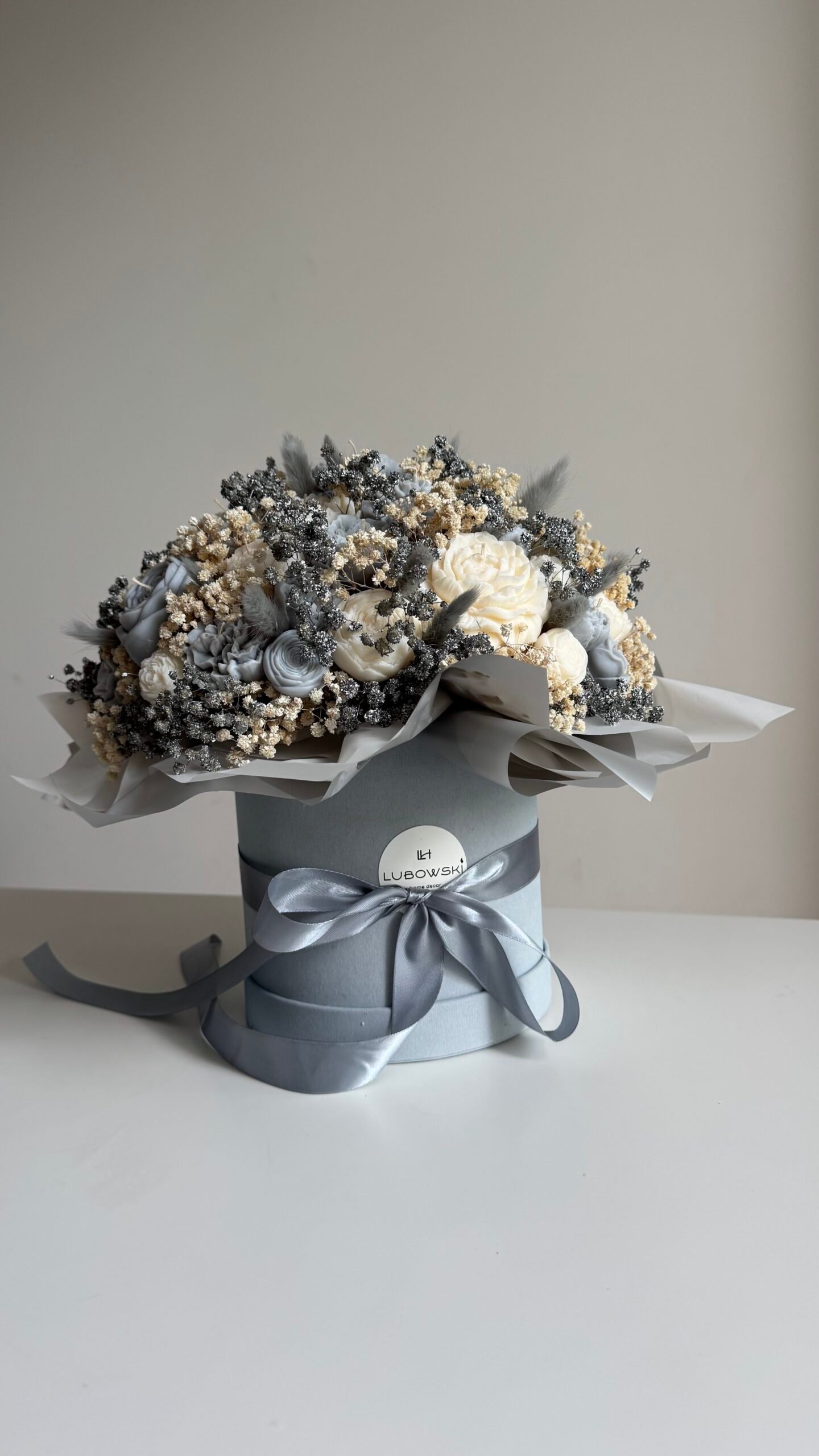 Candle Flower Box - Szary - obrazek 5