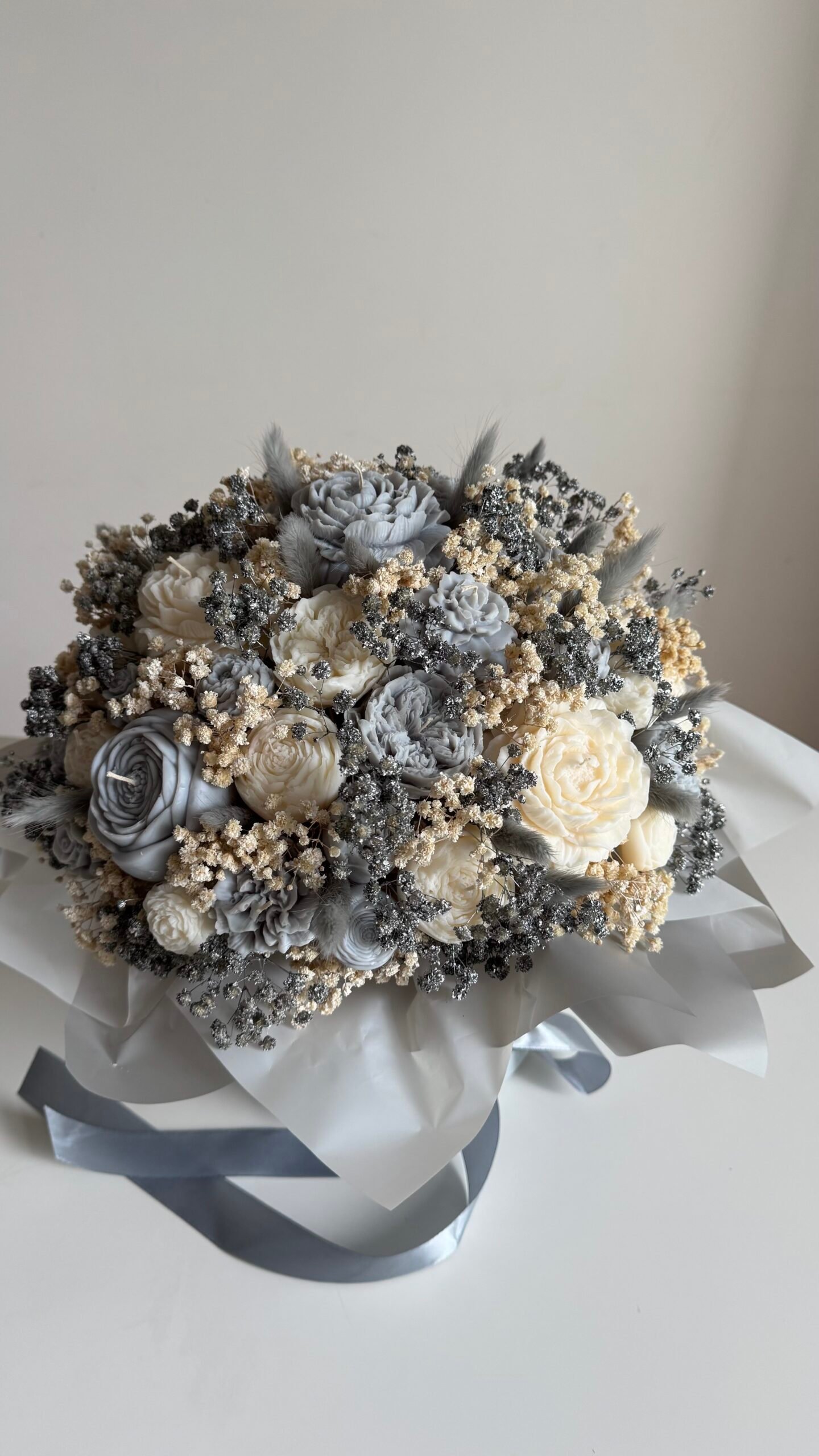 Candle Flower Box - Szary - obrazek 4