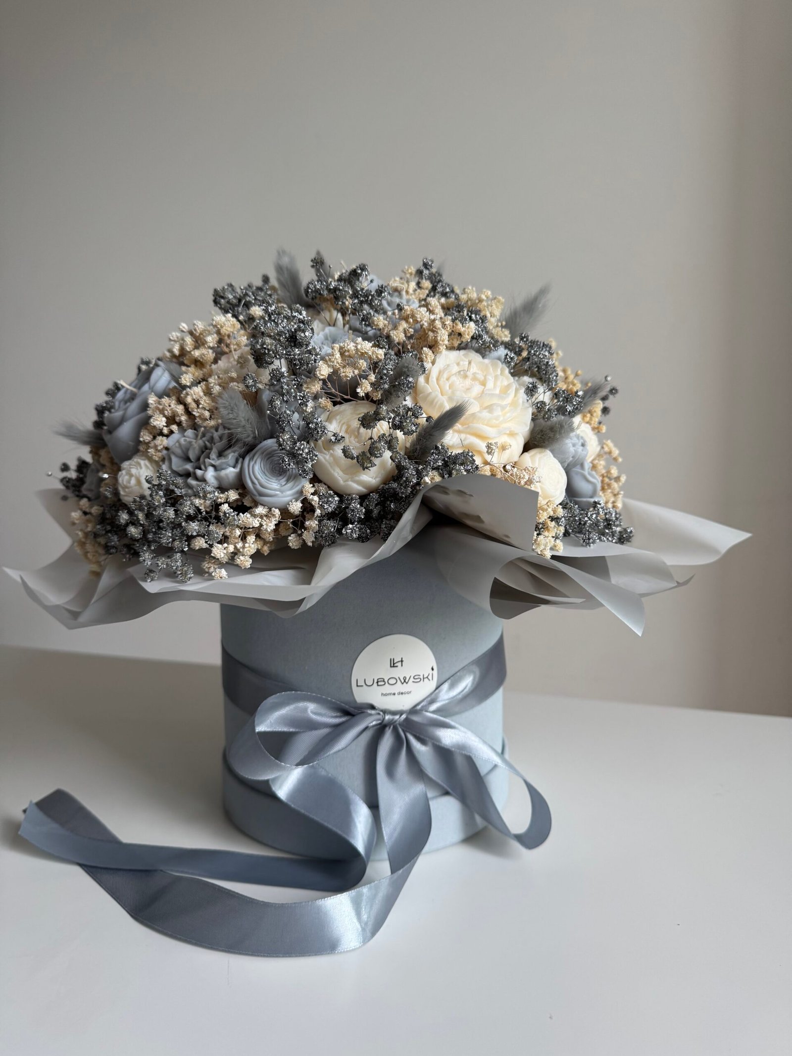 Candle Flower Box - Szary