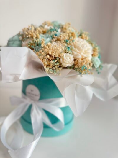 Flower Box  ze Świec Sojowych - Turkusowy - obrazek 6