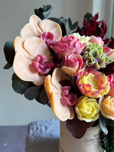 Elegancki Flower Box na Jesień – unikalna kompozycja świec - obrazek 3