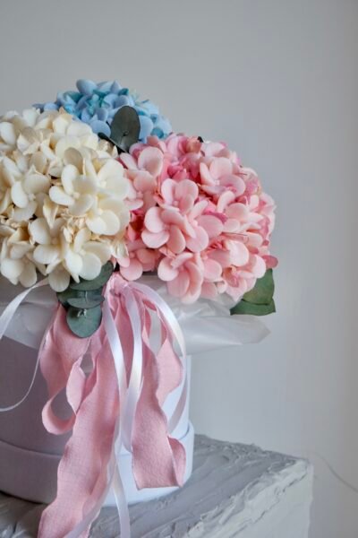 Flower box na prezent urodzinowy – Hortensji - obrazek 5