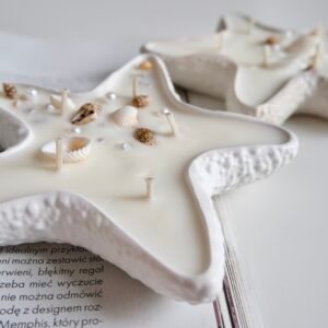 ręcznie robiona świeca sojowa w stylu morskim dekoracja wnętrza