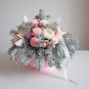 Świąteczny ozdobny box – kompozycja świąteczna do domu