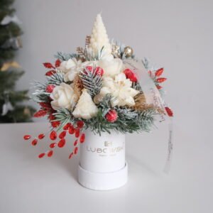 Świąteczny Flower Box ze Świec Sojowych – wyjątkowy prezent na święta