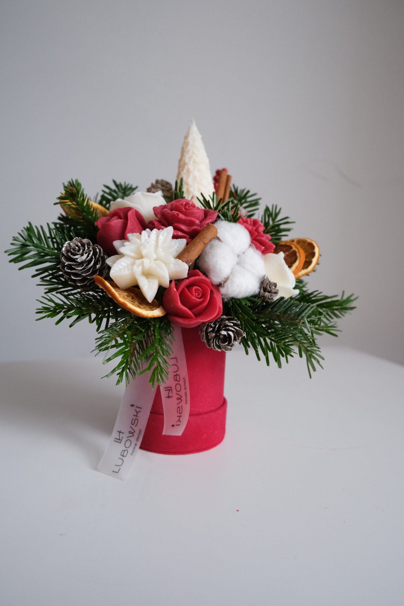 Stroik świąteczny z wosku sojowego i naturalnych dodatków - obrazek 6