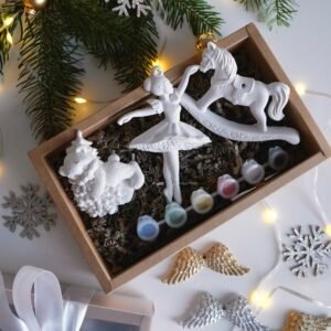Zestaw świąteczny – gipsowe ozdoby choinkowe do malowania