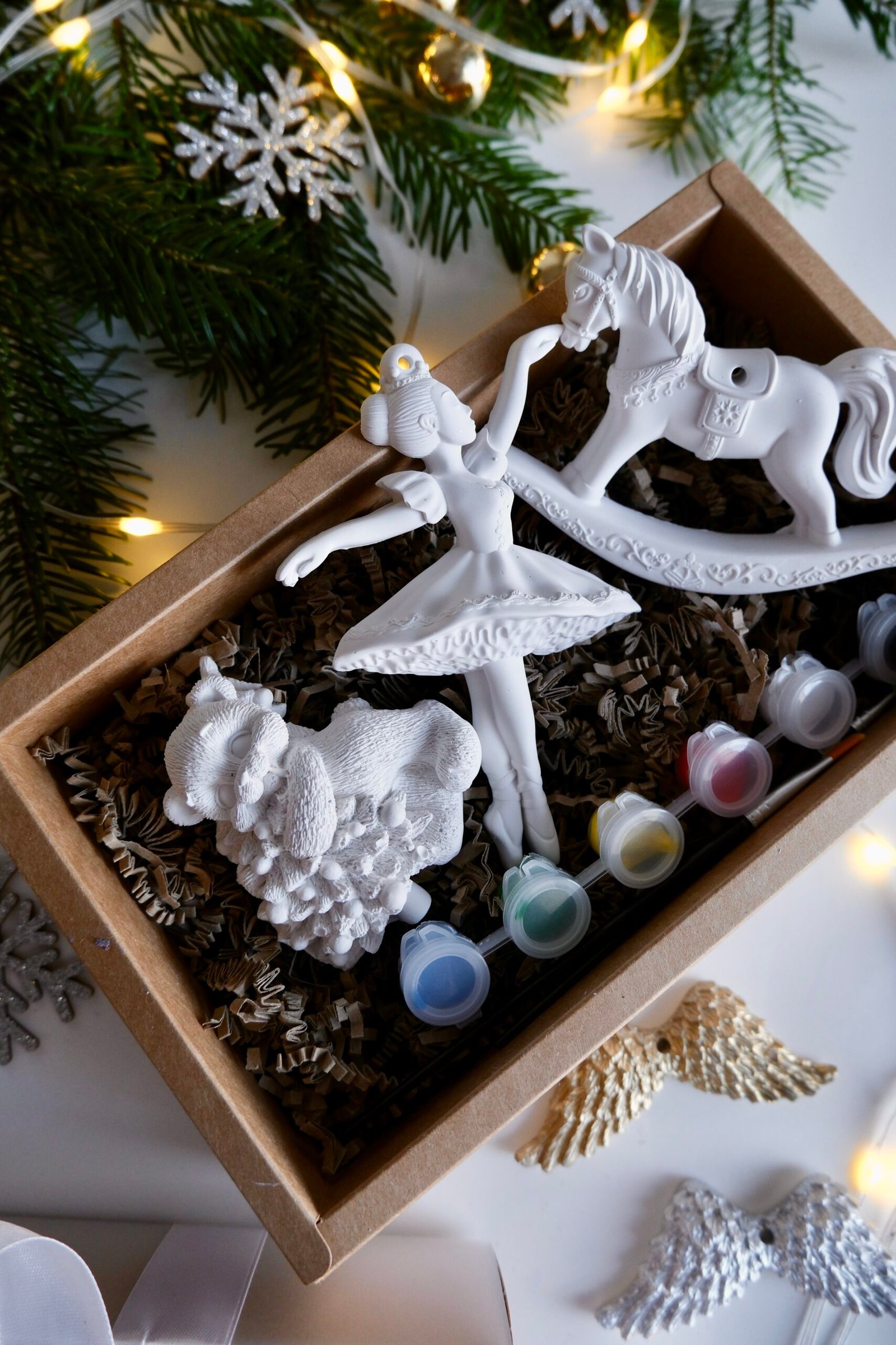 Zestaw świąteczny – gipsowe ozdoby choinkowe do malowania - obrazek 2