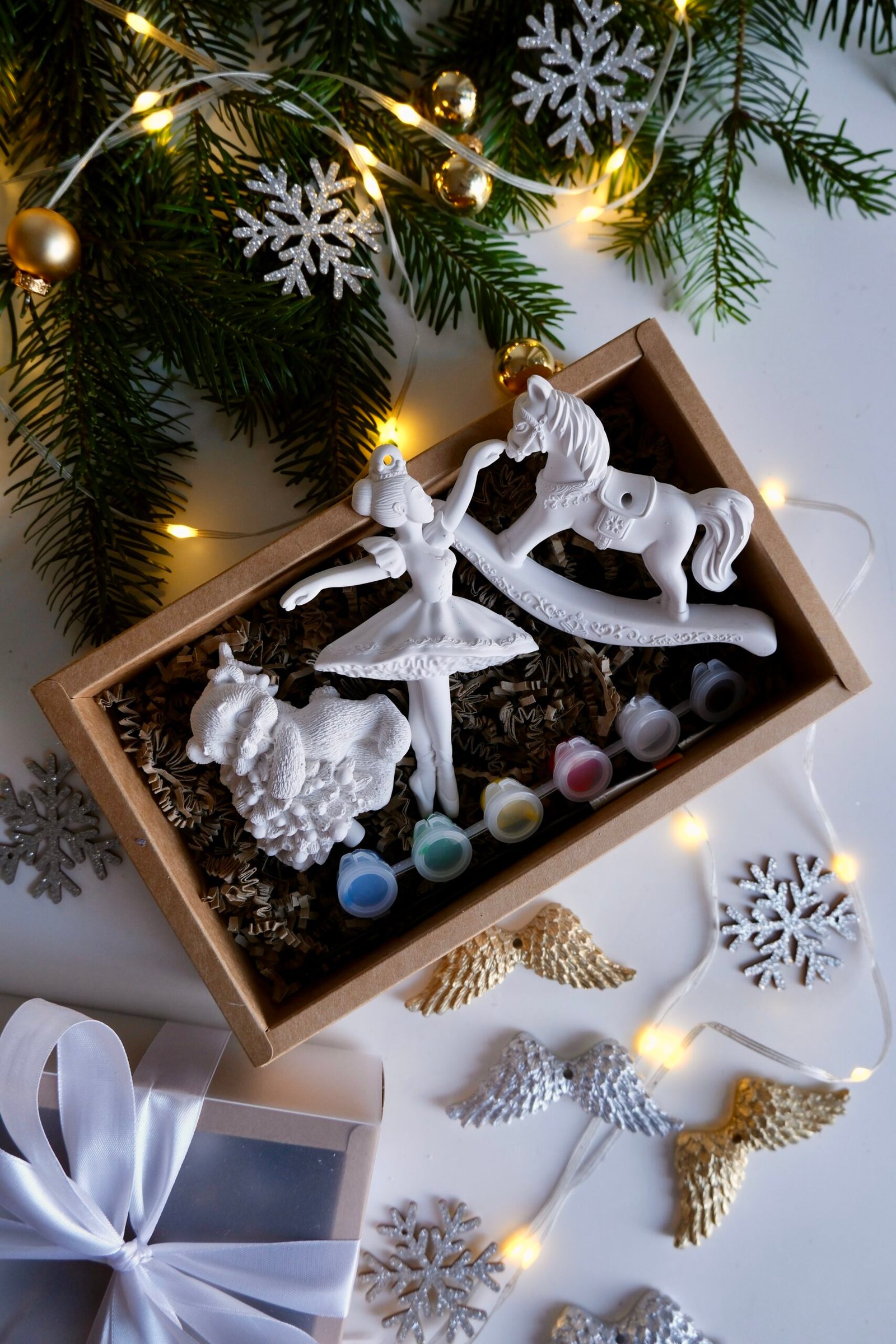 Zestaw świąteczny – gipsowe ozdoby choinkowe do malowania - obrazek 4