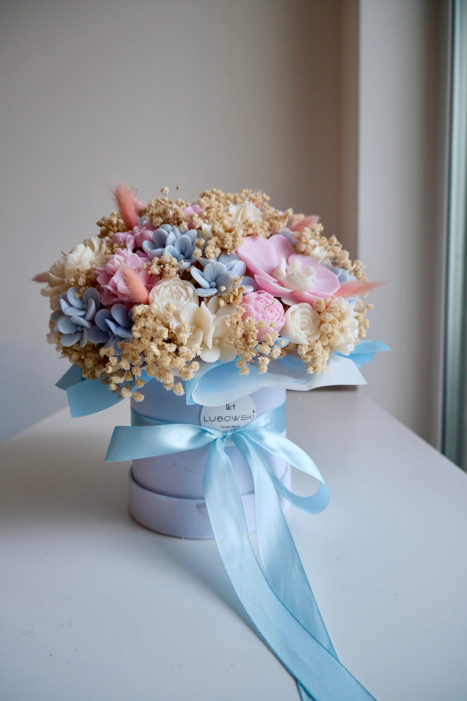 Flower Box z naturalnych świec – idealny prezent na dzień babci , dzień mamy - obrazek 2