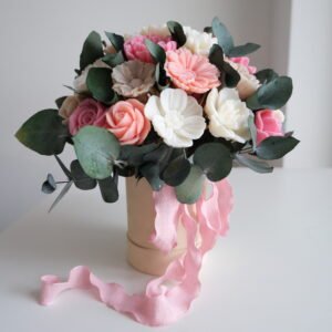 Flower Box z Naturalnych Świec – Prezent dla Niej