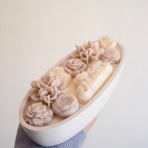 świeca sojowa z napisem dla mamy ręcznie robiona różowa