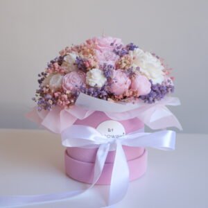 premium box na prezent flower box świece sojowe