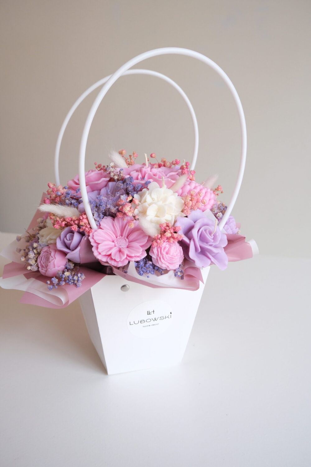 Candle Flower Basket - Kolorowy