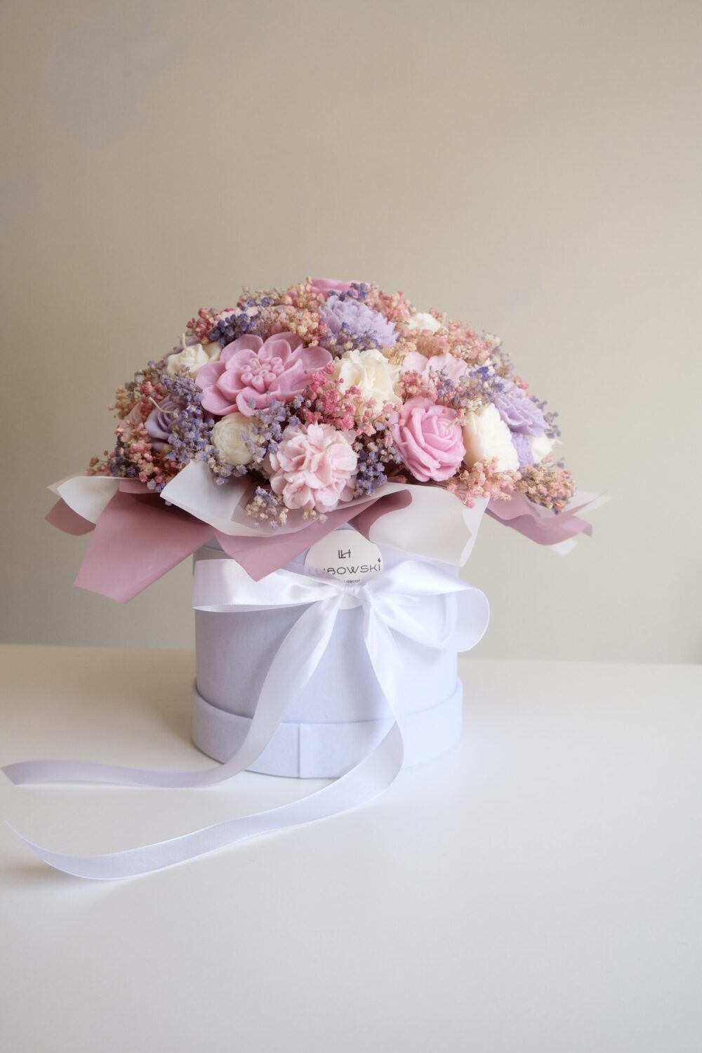 Prezent z dostawą Gdańsk – Kolorowy  Candle Flower Box ze świec