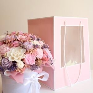 Różowa torba do flower boxa M i L