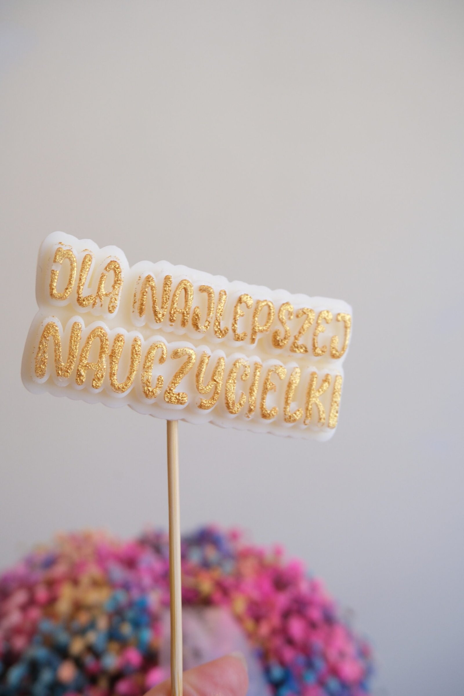Topper dla najlepszego nauczyciela do flower boxa